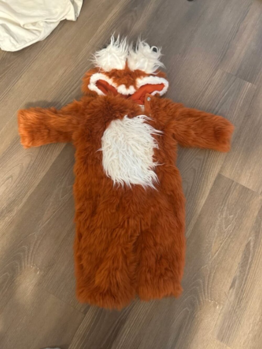 Pottery barn kids Fox Costume Hooded Jumpsuit - 6-12m